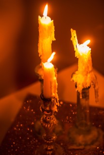 Melting candles.