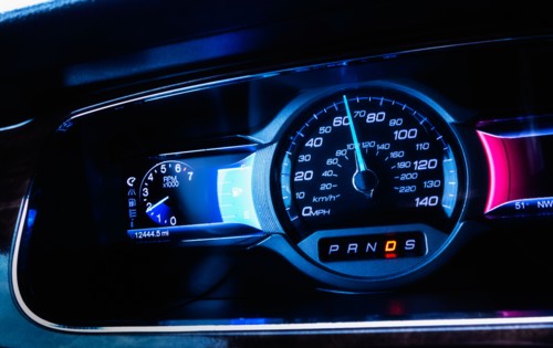 Detail of speedometer.