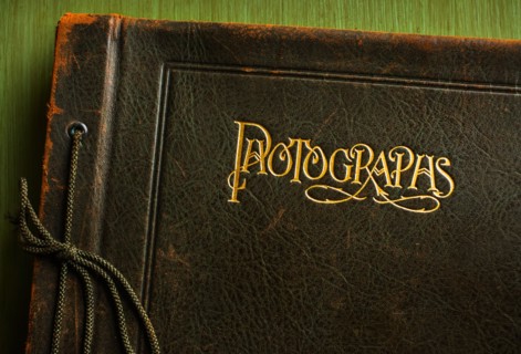 Vintage photo album cover.