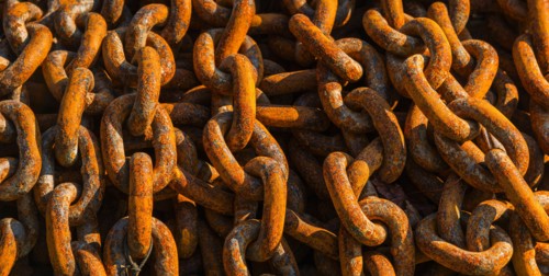 Rusty chain.