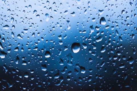 Droplets on window.