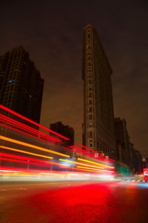 Power loss in downtown during hurricane. New York City, New York.