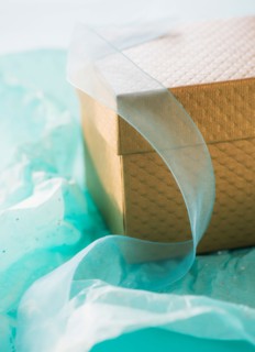 Studio shot of gift package