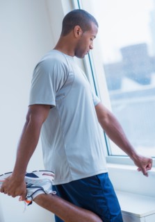 Athletic young man in gym