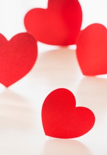 Studio Shot of red hearts