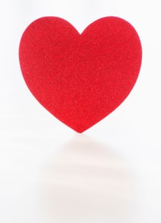 Studio Shot of red heart