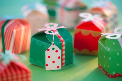 Studio shot of small Christmas presents