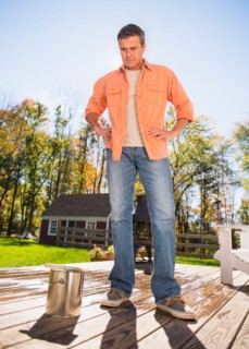 Man standing on porch