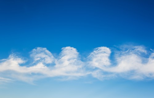 Blue sky with clouds.