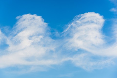 Blue sky with clouds.