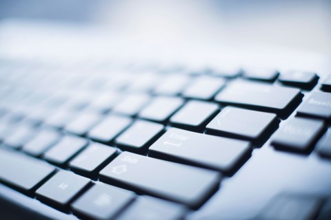 Detail of computer keyboard.