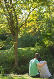 Couple sitting in park. Photo: Jamie Grill