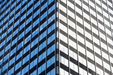 Close up of modern architecture. Photo : Alan Schein
