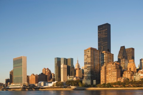 Skyline with United Nations Building. Photo : Alan Schein