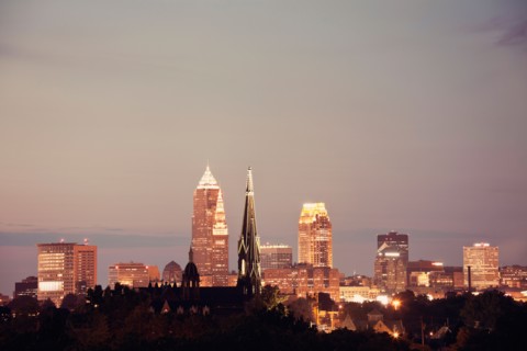 City skyline at dusk. Photo : Henryk Sadura
