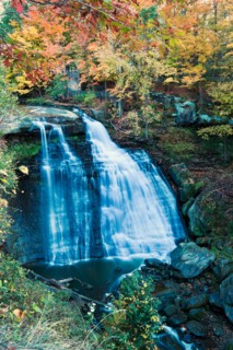 Small waterfalls in forest. Photo: Henryk Sadura
