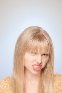 Portrait of angry woman. Photo : Rob Lewine