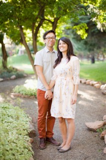 Couple standing in park. Photo: Jessica Peterson