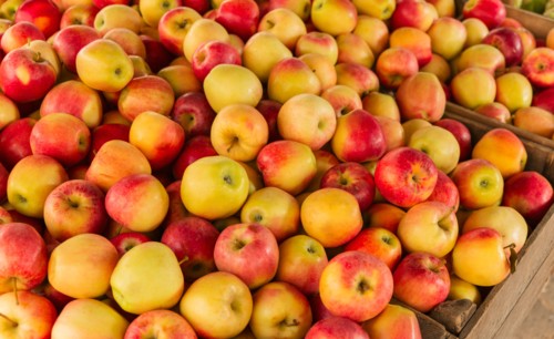 Heap of apples.