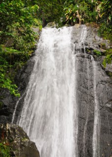 Close-up of waterfall