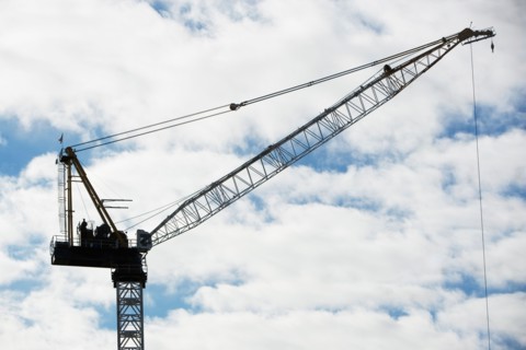 Crane at construction site