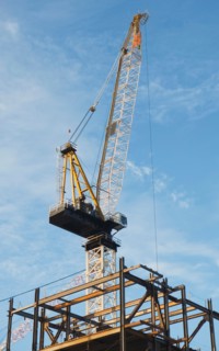 Crane at construction site