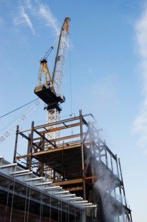 Crane at construction site