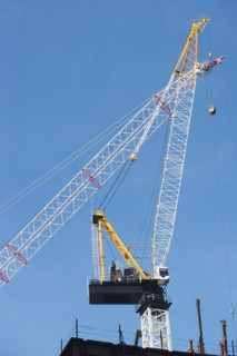 Low angle view of crane