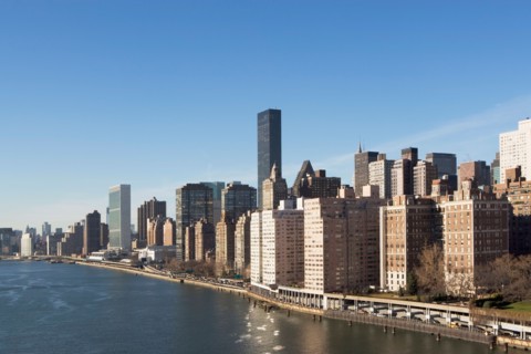 Elevated view of Manhattan's East Side
