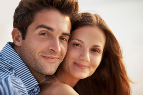 Portrait of couple, cheek to cheek