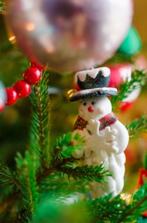 Close up of Christmas tree with decorations