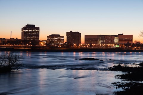 New Jersey, Trenton, Cityscape at night