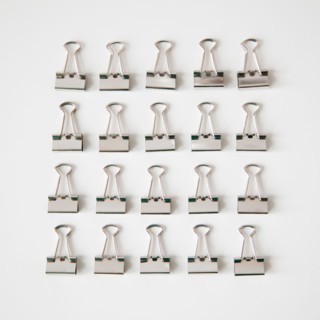 Studio Shot of rows of Paper Clips