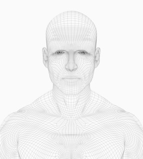Digitally generated male figure
