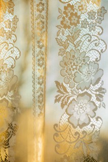 Window curtain.
