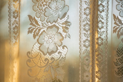 Window curtain.
