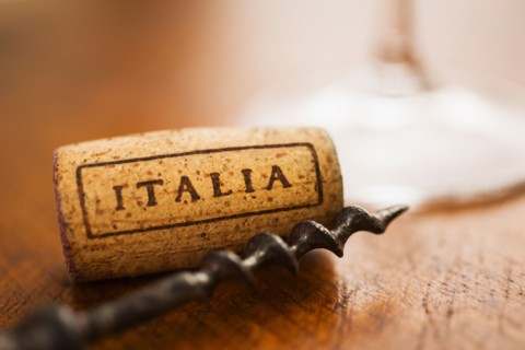 Cork with corkscrew.