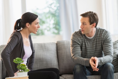 Couple having argument.