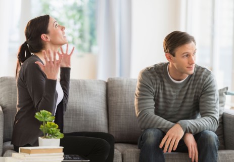 Couple having argument.