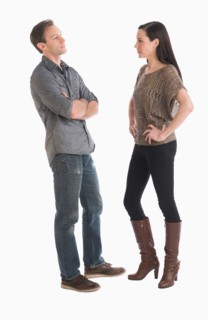 Couple having argument.
