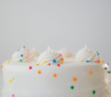 Studio shot of birthday cake