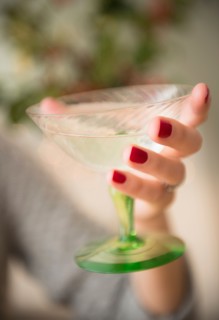 Woman holding champagne