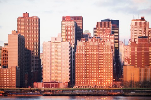 Skyline at sunset