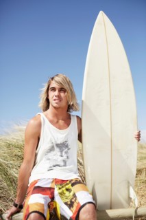Portrait of male surfer