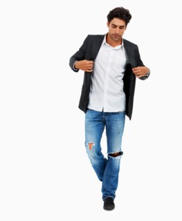Studio portrait of stylish man