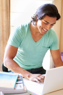 Man using laptop