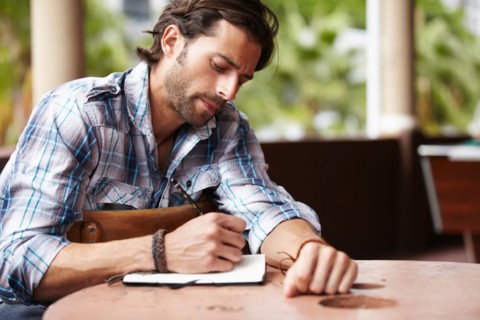 Man doing notes