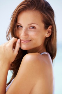 Portrait of young woman in bikini