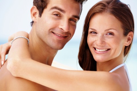 Couple enjoying summer holidays