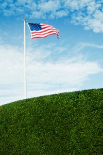 View of American flag
